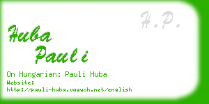 huba pauli business card